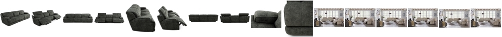 Furniture Sebaston 3-Pc. Fabric Sofa with 2 Power Motion Recliners, Created for Macy's
